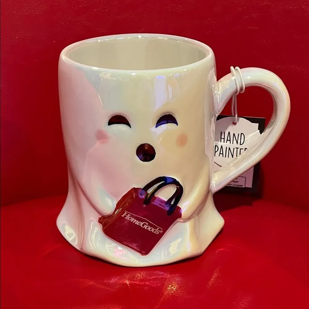 Ghost Mug - White Ceramic Coffee Cup